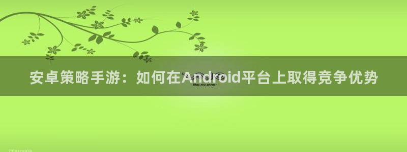 杏悦平台官网注册：安卓策略手游：如何在Android平台上取