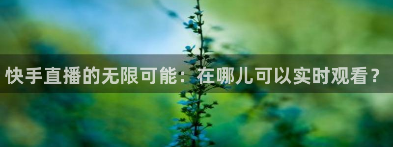 下载鲸鱼体育直播：快手直播的无限可能：在哪儿可以实时观看？
